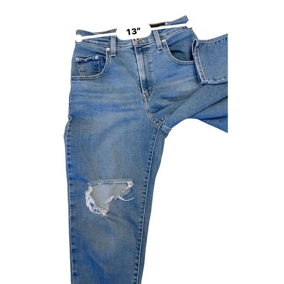 Levi's 26 x 27 Women's High Rise mom Jean distressed wedgie tapered - Picture 3 of 7